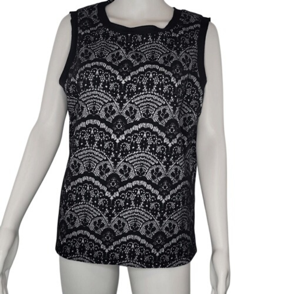 CB Established 1962 Black‎ & White Sleeveless Top